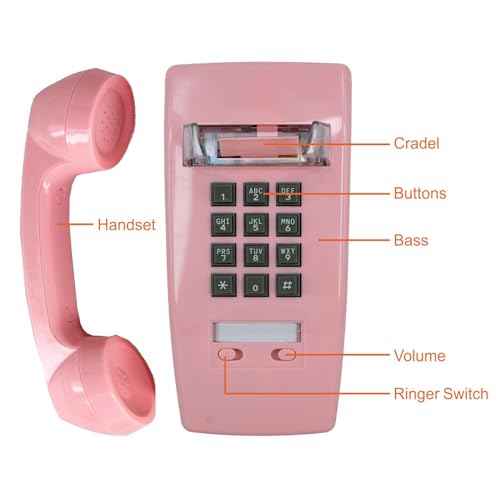 Wall Phone, Wall Phones for landline Wall Mount, Used for Hotel School and Home.