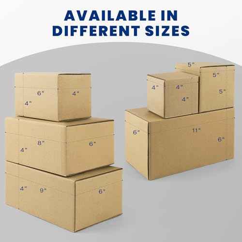 Golden State Art, Shipping 8x8x8 Box, Cardboard Corrugated Square Mailer For Gift, Packaging Mailing Carton, Brown, 28 Pack