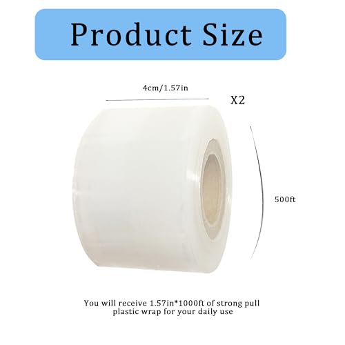 Heavy Duty Mini Shrink Wrap Roll 1.57in x 1000ft for Bottles and Jars Sealing