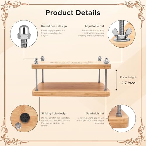 SCITROFACTORY 22PCS Book Binding Press Kits, Premium Book Binding Kit with Bone Folder, Press, and Supplies - Complete Bookbinding Set for DIY Projects and Repair