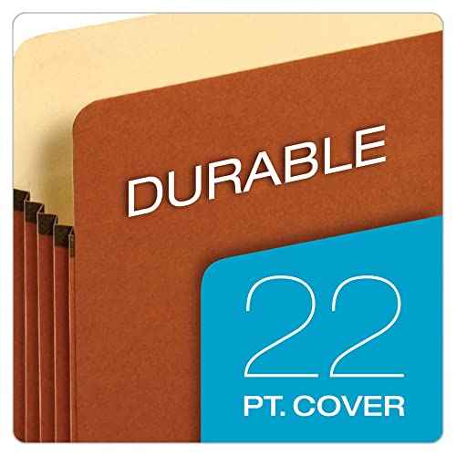 Pendaflex Expanding File Pockets, Letter Size, 5.25" Expansion, Reinforced with DuPont¢â Tyvek¢ç Material, Letter Size, Redrope, 10 Per Box (1534G-OX)