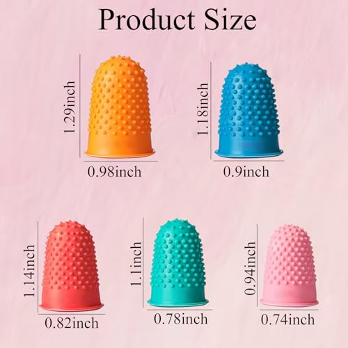 30 Pcs Rubber Finger Guards for Sewing, Thimbles & Hand Protection