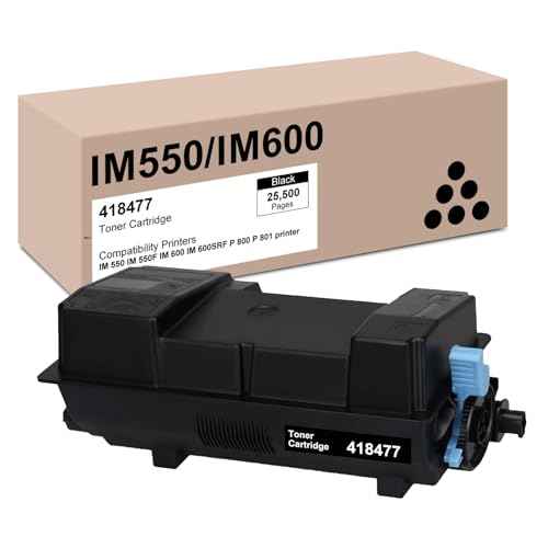 BUEGOO 418477 IM550 IM600 Black Toner Cartridge Compatible for IM 550 IM 550F IM 600 IM 600SRF P 800 P 801 Printer | 1 Black