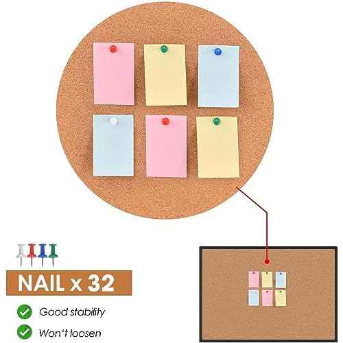 Board2by 2-Pack Cork Board Bulletin Board 24 x 18, Black Aluminium Framed Corkboard, Office Board for Wall Cork, Large Wall Mounted Notice Pin Board with 32 Push Pins for School, Home & Office