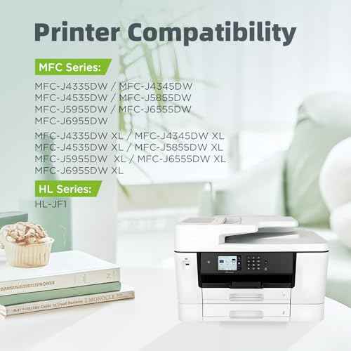 LC406XL LC406 Ink Cartridges Compatible for Brother LC 406XL LC 406 XL for MFC-J4335DW MFC-J5855DW MFC-J6555DW MFC-J4535DW MFC-J6955DW MFC-J4345DW MFC-J5955DW Printer (Black, 2 Pack)