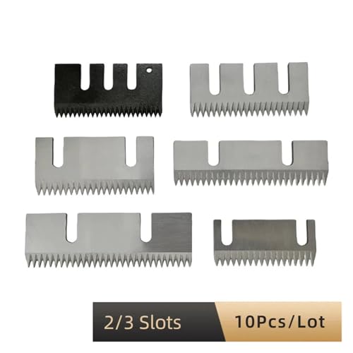 CUBATR 65x30x1.5mm Serrated Carton Sealer Blades for Semi-Auto Packaging Machines, Pack of 10