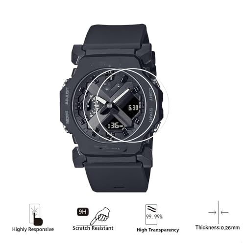 2 Pack Tempered Glass Screen Protectors for Casio GA-2300 Series - Scratch & Fingerprint Resistant