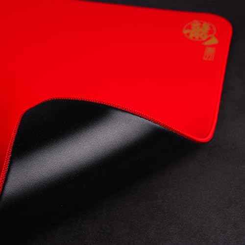ESPTIGER Mouse Pads Shan Hai Series Tang Dao Loong Special Edition (480 x 400 x 4mm) Standard Size SlimFlex Base Delicate Blended Composite Flat Woven Fiber Large Cloth Gaming Mousepad ? Red