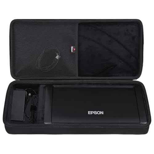 Mchoi Hard Portable Case Compatible with Epson Workforce WF-100 / WF-110 Wireless Mobile Printer, Case Only (Black)
