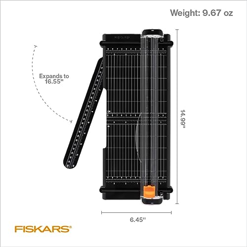 Fiskars 12-Inch Recycled Portable Paper Cutter for Crafts & Office