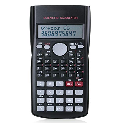 Mr. Pen Scientific 2 Line Calculator - Fraction & College Math, Black / 1 Pack