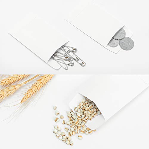 White Small Coin Envelopes 2.25x3.5 Inch - Self-Adhesive Kraft Paper Pack of 100