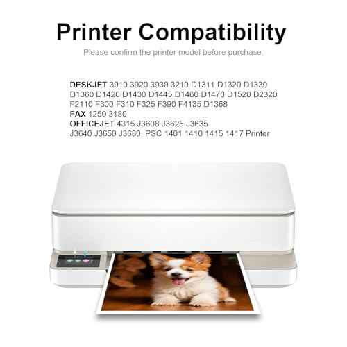 21 22 21XL 22XL Ink Cartridges Combo Pack Compatible for DeskJet F2210 F4180 F380 F300 F4140 F340 OfficeJet 4315 J3640 J3680 1410 PrintersPrinter (2-Pack 1Black/1Tri-Color)