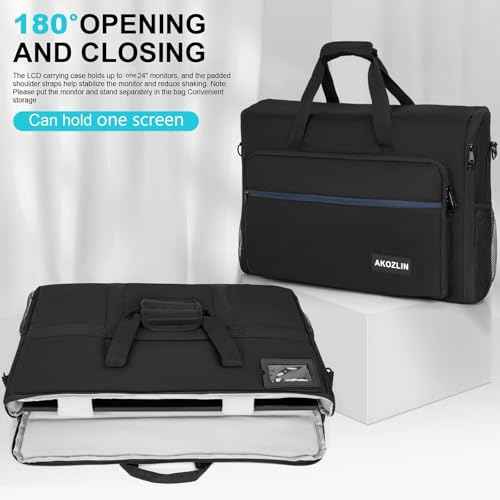AKOZLIN LCD Screens/TVs Transport Tote Bag for 24" Displays Padded Monitor Carrying Case (NOT FOR IMAC) Travel Bag With Shoulder Strap Accessories Pocket