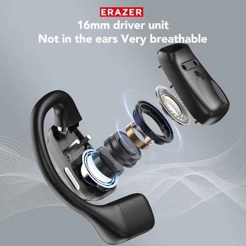 ERAZER XP6 AI Translation Earbuds Real-Time135 Language Translator Earbuds 4-in-1 Translation Headphones Open Ear Wireless Bluetooth 5.4 Ear buds with Charging Case fit iOS&Android for Travel Business