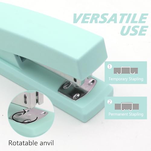 UPSIME Green Desk Stapler Set with Staples & Remover - 2 Pack