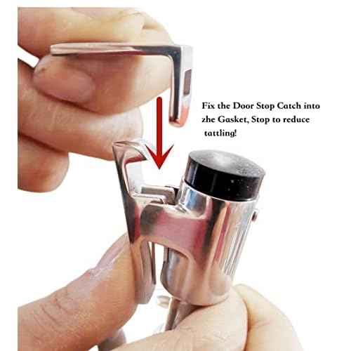 2 Sets Stainless Steel 316 Boat Door Stop Stopper Catch Door Holder Floor Knob Yacht RV Motorhome Camper Spring Latch Marine Hardware W/Fastener (2Sets)