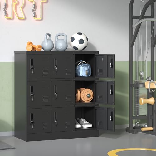 IKIMI Metal Lockers for Employees,Office Storage Locker with 9