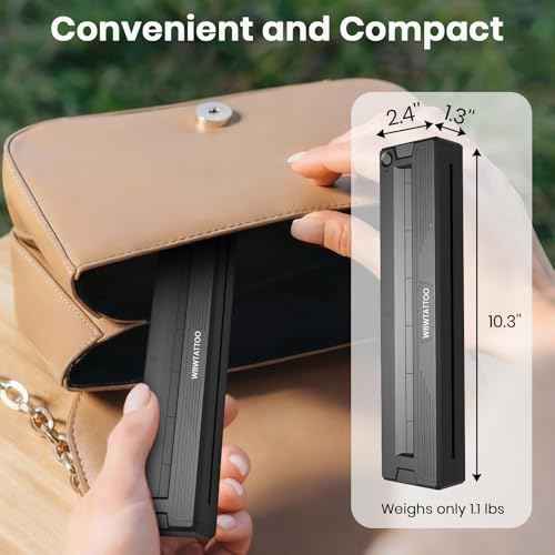 Tattoo Stencil Printer Machine,2026 Upgraded Portable Thermal Wireless Bluetooth Printer for Tattoo Beginners&Artists,withTransfer Paper and Thermal Paper,Compatible with Phone&PC