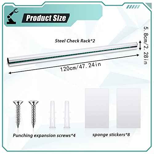 Irenare Ticket Holder for Restaurants 36/48/60" Ticket Check Rack Order Holder Rail Display Slide Rack for Commercial Kitchens, Cafes, Pubs & Bars(48 Inch,2 Pcs)