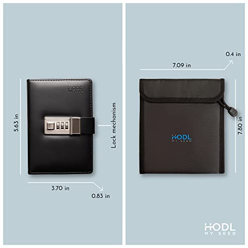 Seedbook By Hodl My Seed ? The Safest And Most Convenient Way To Store Your Crypto Recovery Seed Phrases. Securely Lock Your Cold Storage Keys In This Safe Password Notebook(1, Black)