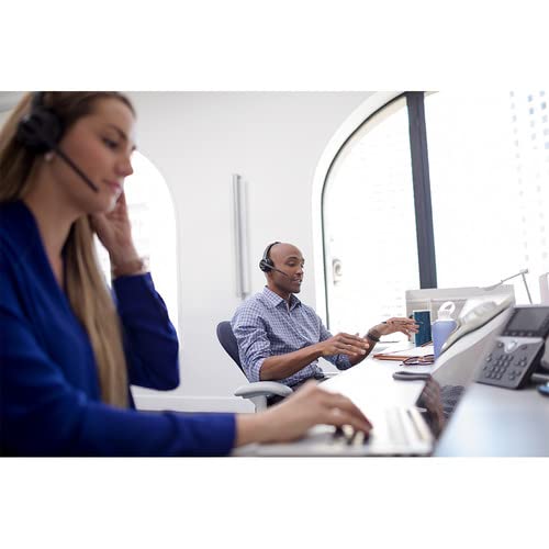 Poly Plantronics Savi 8220 UC Wireless DECT Headset System - Dual Ear - Teams Certified - Bluetooth Bundle Including: USB Type-A Cable, Base, RJ11 Cable, Goby Labs Headphone Cleaner, Fiber Cloth