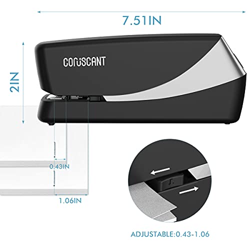 Coruscant Electric Stapler – 25-Sheet capacity, 24/6 & 26/6 sizes, AC or Battery