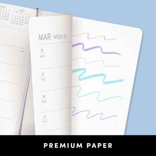 PAPERAGE 2026 Weekly & Monthly Planner, 12 Months (January 2026 - December 2026), 5.6 in x 8 in, Hardcover 2026 Planner with Weekly & Monthly Spreads, Note Pages, Stickers & Back Pocket ? Dark Green