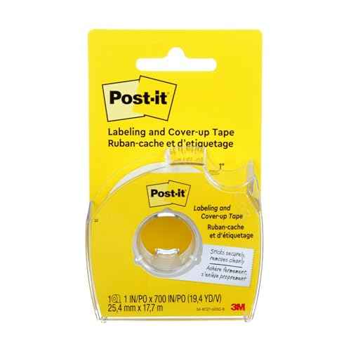 Post-it : Removable Cover-Up Tape, Non-Refillable, 1" x 700" roll -:- Sold as 6 Packs of - 1 - / - Total of 6 Each