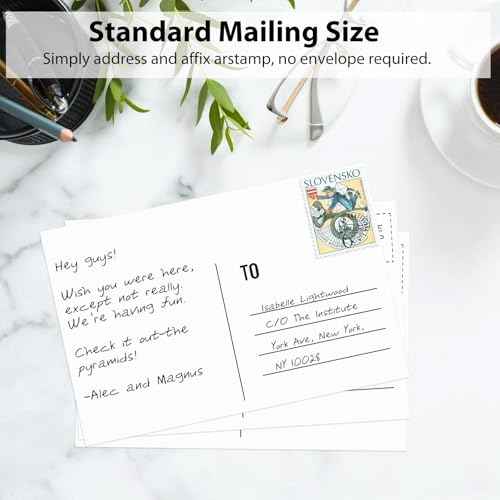 Utron 94PCS Blank Postcards for Mailing, 300 GSM Postcard Paper, 4x6 White Blank Post Cards for Make Empty Message Sheets, Mailing Lists, Index Card, Wedding Invitation Card, Thank You Card