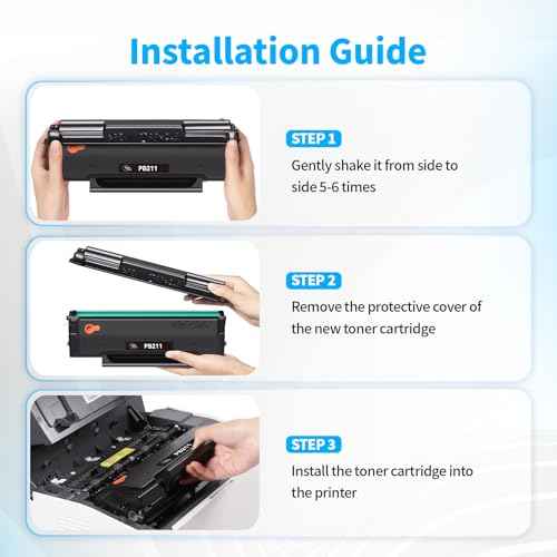 EASYPRINT PB-211 Toner Cartridge Replacement for Pantum PB-211 PB211 PB-211E PB211EV Toner Cartridge Compatible with Pantum P2502W P2500W M6552NW M6550NW M6600NW M6602NW Series (Black, 2-Pack)
