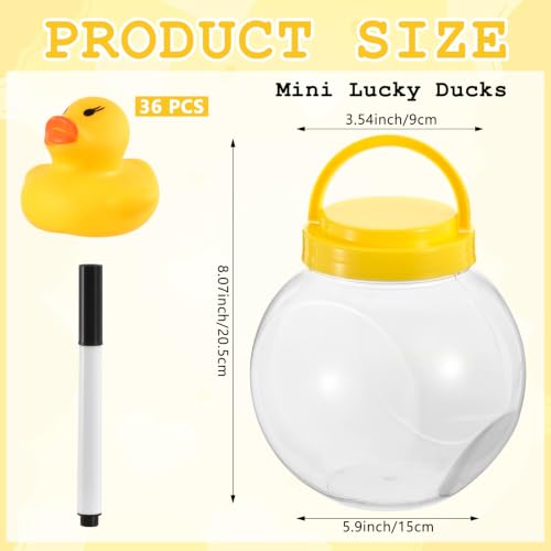 Classroom Lucky Ducks Set with Jar, Pen & Labels - Teacher Management Tool
