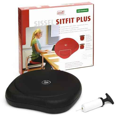 SISSEL SITFIT 14in Red | Active Sitting & Training | Strengthens Back & Pelvic Floor Muscles | Versatile Use: Legs & Veins | Adjustable Pressure | Includes Exercise Poster