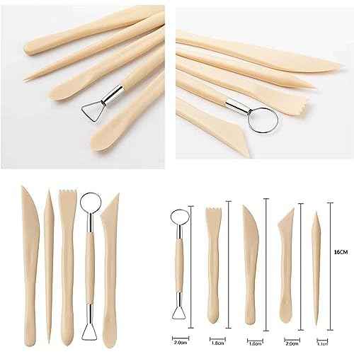 Polymer Clay Tools, Dotting Tools, Nail Art, Air Dry Clay, Sculpting Painting Embossing Scoring Modeling, Ball Stylus Pen, Rock, Silicone, Langqun