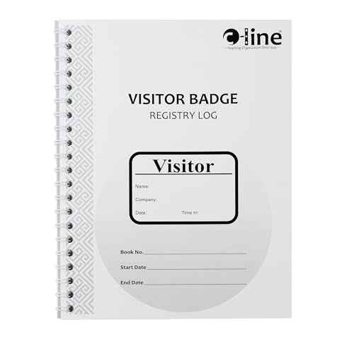 C-Line Visitor Badges with Registry Log, 150 Badges per Book, 1 Registry (97030)