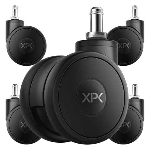 Office Chair Wheels Heavy Duty Roller Type Double Wheel 5-Piece Set Suitable for Ceramic Tile and Hardwood Flooring Universal Wheels