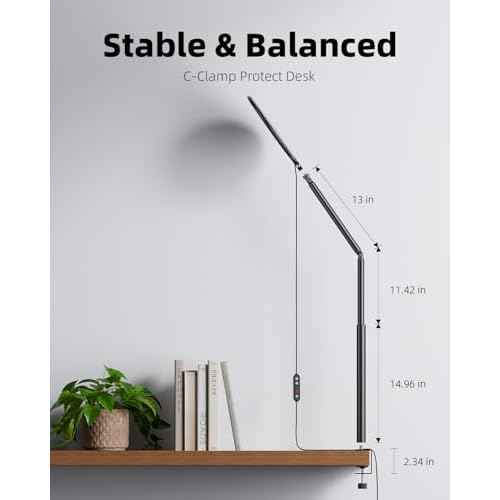 Weilisi 10.2" Desk Ring Light with Stand for Video Call, Ring Light for Desk with Clamp, 360¡Æ Rotate & Flexible Height Desk Light, Adjust Arm Desk Lamp for Home Office, Podcast, Gaming, Recording