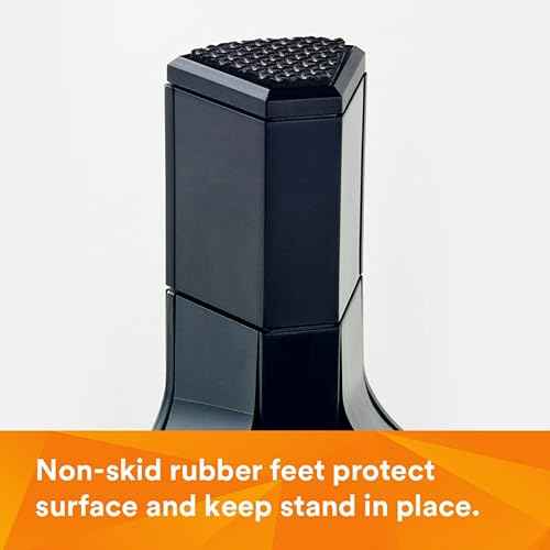 3M Adjustable Monitor Stand for Monitors and Laptops, Three Leg Segments Simply Adjust Height from 1.7" to 5.5", Holds up to 20 lbs, 13.6 in Clearance Between Legs for Storage, Black (MS85B)
