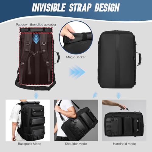 Large Carry on Travel Backpack, 50L Travel Backpack for Men Women Carry On Bags for Airplane fit 17 Inch Laptop, Nylon Duffle Luggage Bag