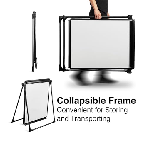 Staples Whiteboard & Flip Chart Easel - Black Frame, 1 Pack