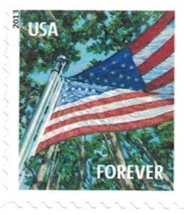 20 USPS Forever Stamps Collectible Flag for All Seasons 2013 Booklet - Self-Adhesive, First-Class