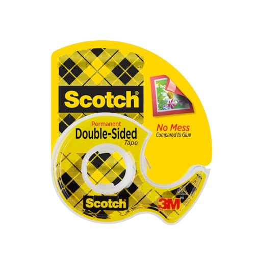 Scotch Double Sided Tape with Dispenser 0.5 in x 250 in - 1 Roll (Variation 1)
