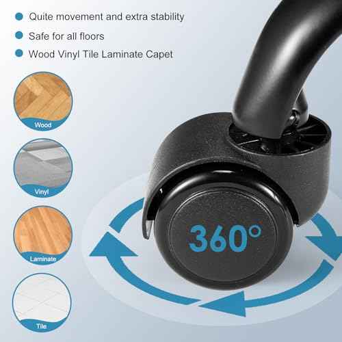 PU Leather Rolling Stool with Back Support Height Adjustable Swivel Stool Chair with Wheels Drafting Chair for Spa Slaon Massage Black