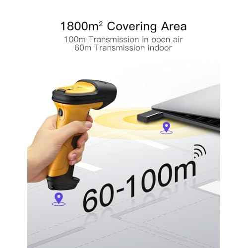 Inateck AI Barcode Scanner, Bluetooth Scanner Wireless, 2600mAh Battery, 1 Charge for 180 Days, Barcode Reader Support Fast AI Setup, P6 AI