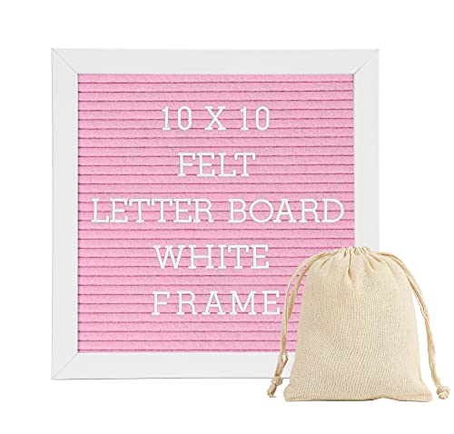 G GAMIT White & Pink 10x10 Letter Board Sign with Stand & Canvas Bag