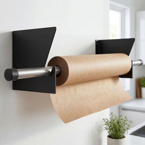 Adjustable Wall Mount Roll Rack Holder for Heavy-Duty Packaging & Paper Rolls