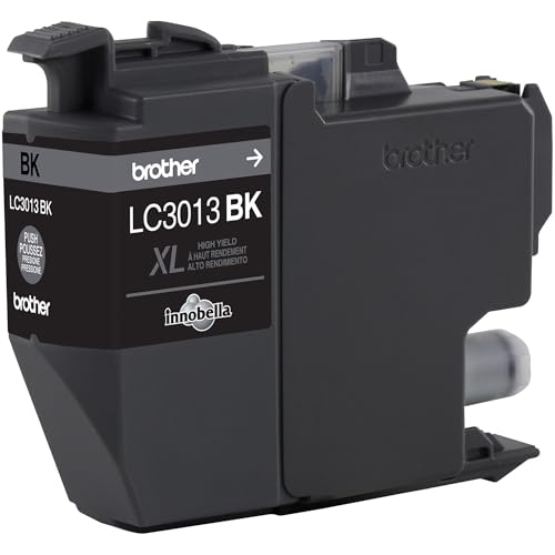Brother Printer High Yield Ink Cartridge Page Up To 400 Pages Black (LC3013BK), Standard