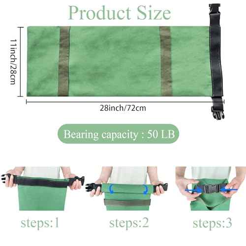 Flood Barrier Sand Bags 6Pcs Thickened Long Canvas Flood Protection Sandbags & Reusable With Insert Buckle Handle Sandbags for Emergency Flood Protection Fits Doors Garages Basement Counterweights (6)
