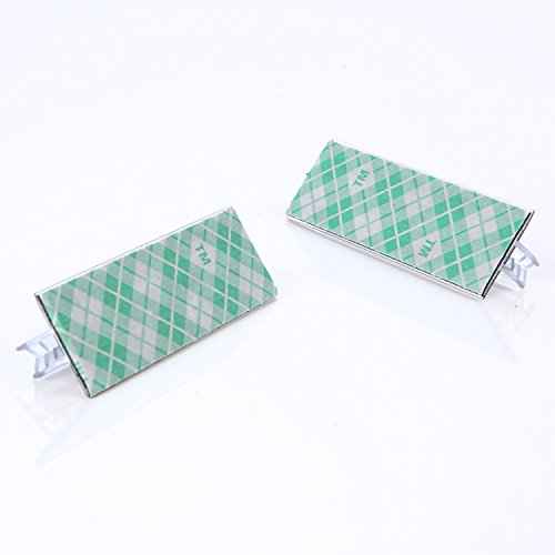 One Sign Holder, Multiple Uses: 1" x 3" 3M Adhesive Base Sign Holders for Counters, Warehouses, and Sneeze Guards (100 Pack)
