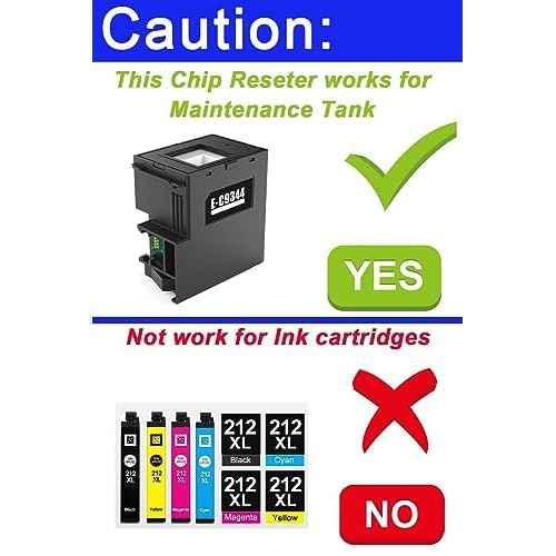 UPink C9344 Maintenance Box chip Resetter Compatible for XP-4200 XP-4205 XP-3100 XP-3105 XP-4100 XP-4105 WF-2830 WF-2850 WF-2930 WF-2950 Printer